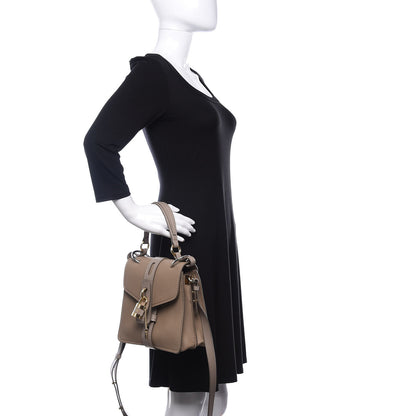 Chloe Shiny Grained Calfskin Small Aby Day Shoulder Bag Motty Grey 3 of 12