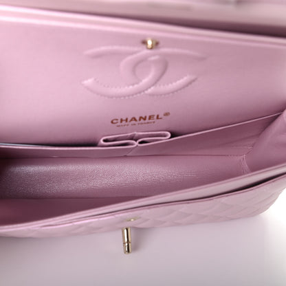 Chanel Iridescent Calfskin Quilted Medium Double Flap Light Pink 4 of 4