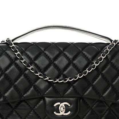 Chanel Lambskin Quilted Jumbo Easy Carry Flap Black 8 of 17