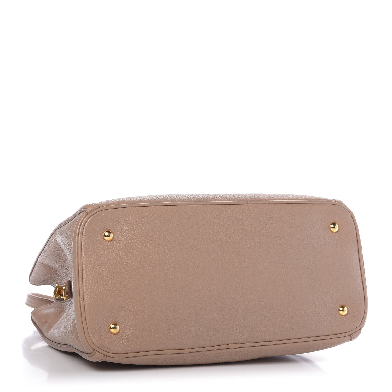 Miu Miu Goatskin Madras Top Handle Tote Cammeo 4 of 13