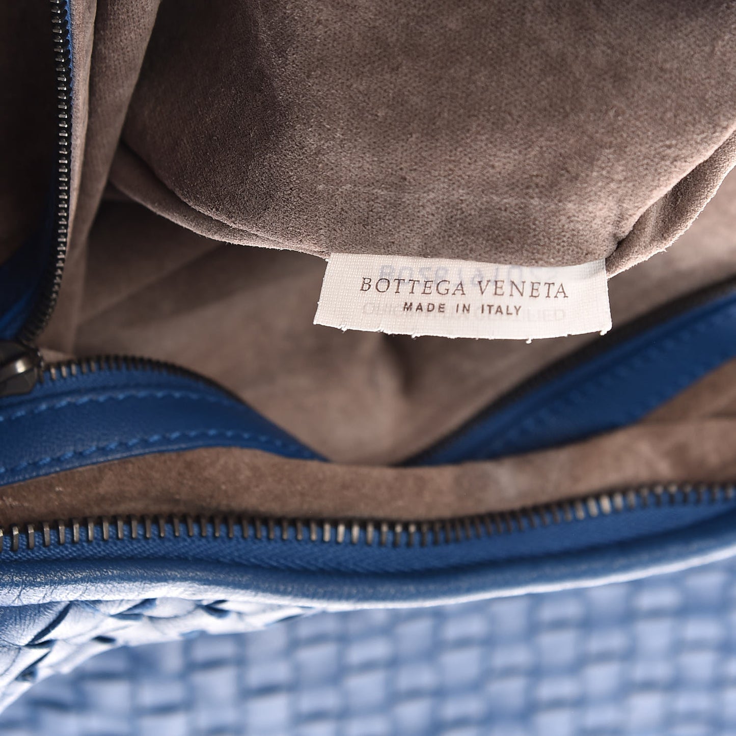 Nappa Intrecciato Large Veneta Hobo Cobalt Blue