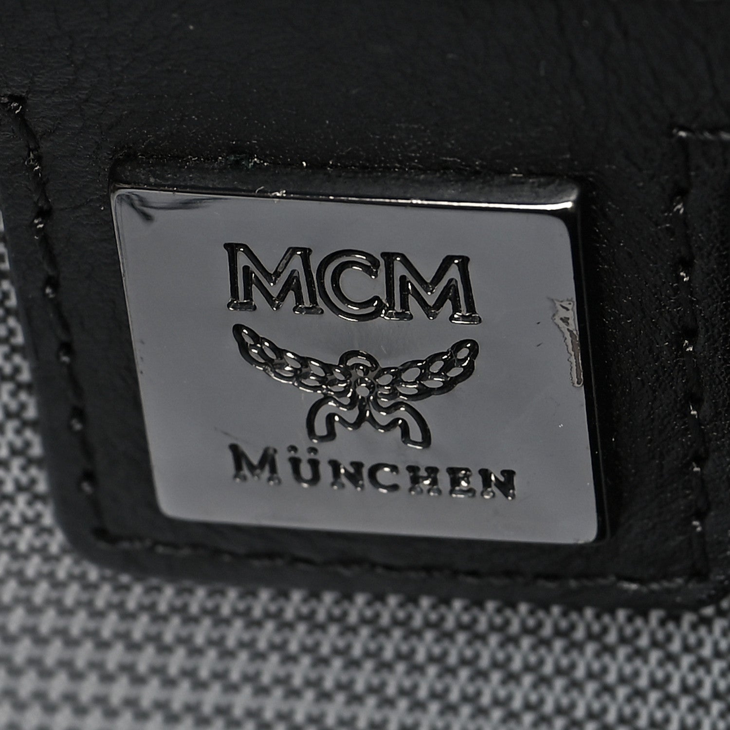 MCM Metallic Visetos Small Side Stud Stark Backpack Silver Black 6 of 9