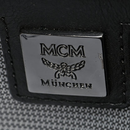 MCM Metallic Visetos Small Side Stud Stark Backpack Silver Black 6 of 9