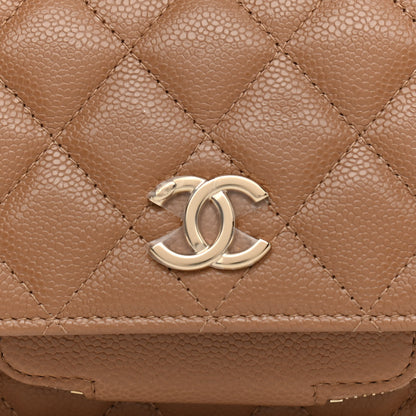 Chanel Caviar Quilted Small Business Affinity Flap Camel 9 of 12