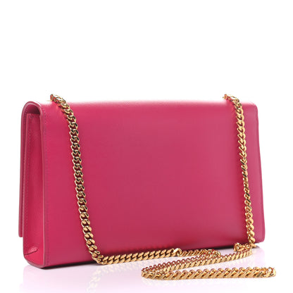 Saint Laurent Grain De Poudre Medium Monogram Kate Satchel Lipstick Fuchsia 3 of 9