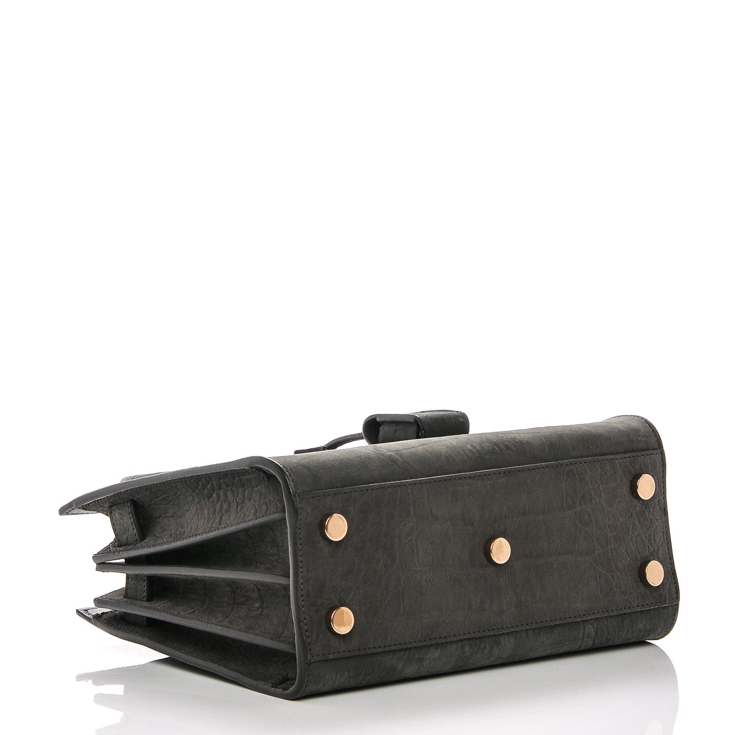 Saint Laurent Crocodile Embossed Nubuck Nano Sac De Jour Dark Anthracite 4 of 7