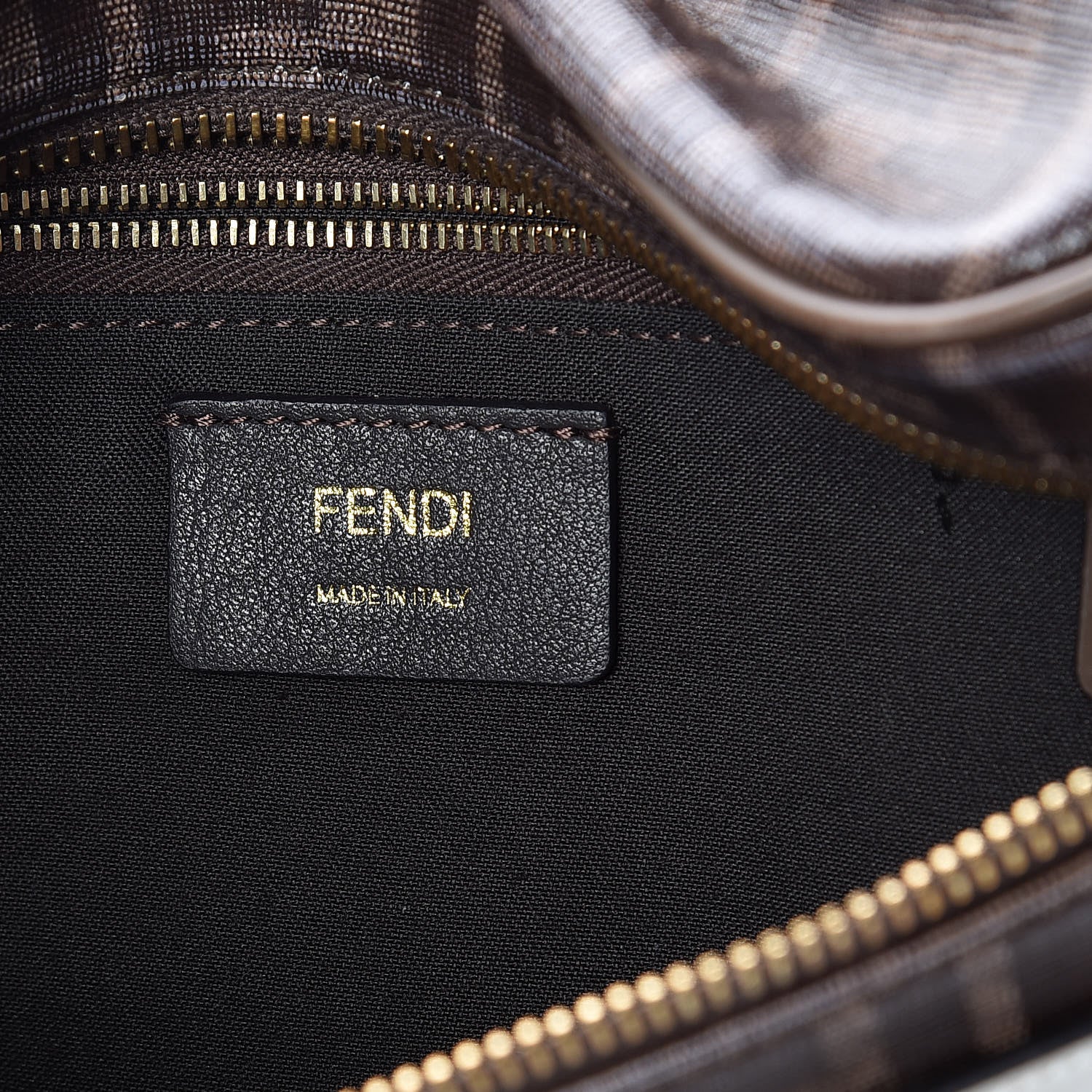 Fendi X FILA Glazed Fabric Vitello Century FF 1974 Mania Belt Bag Mogano Panna White 8 of 13