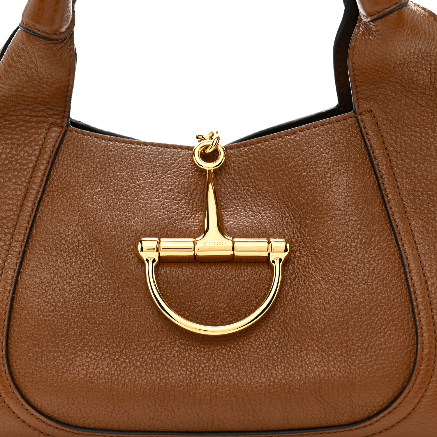 Gucci Grained Calfskin Softbit Medium Shoulder Bag Brown 8 of 11