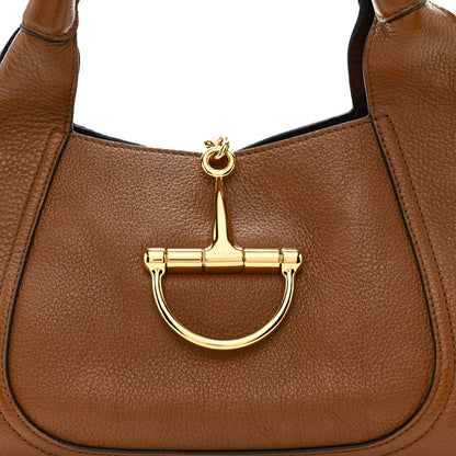 Gucci Grained Calfskin Softbit Medium Shoulder Bag Brown 8 of 11