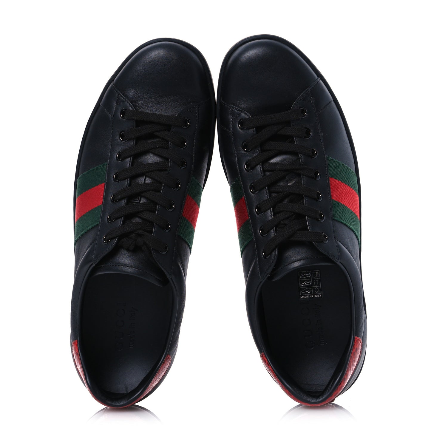 Miro Soft Calfskin Ayers Web Mens Ace Sneakers 10.5 Black Rosso