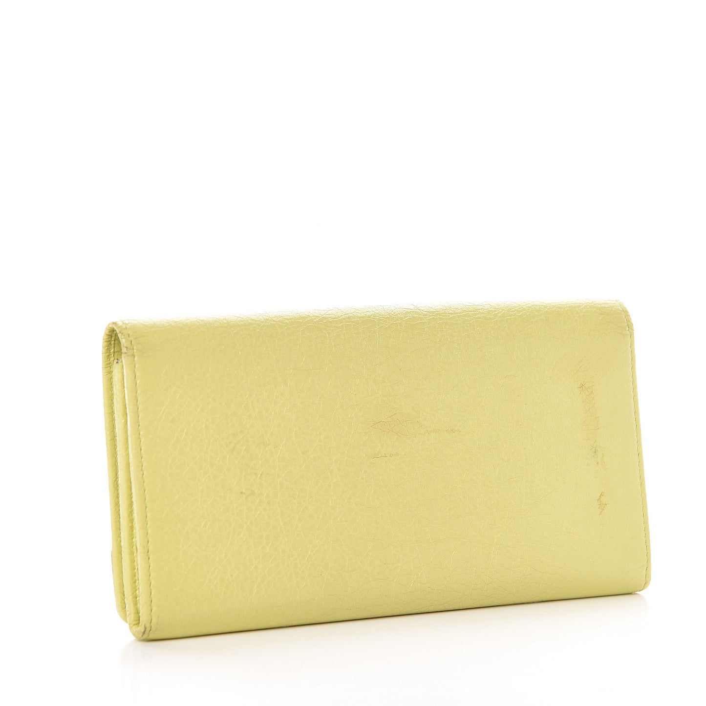 Agneau Classic Hardware Money Wallet Jaune Citronnade