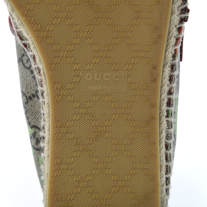 Gucci GG Supreme Monogram Tian Womens Espadrilles 38.5 Beige Multicolor Red 11 of 12