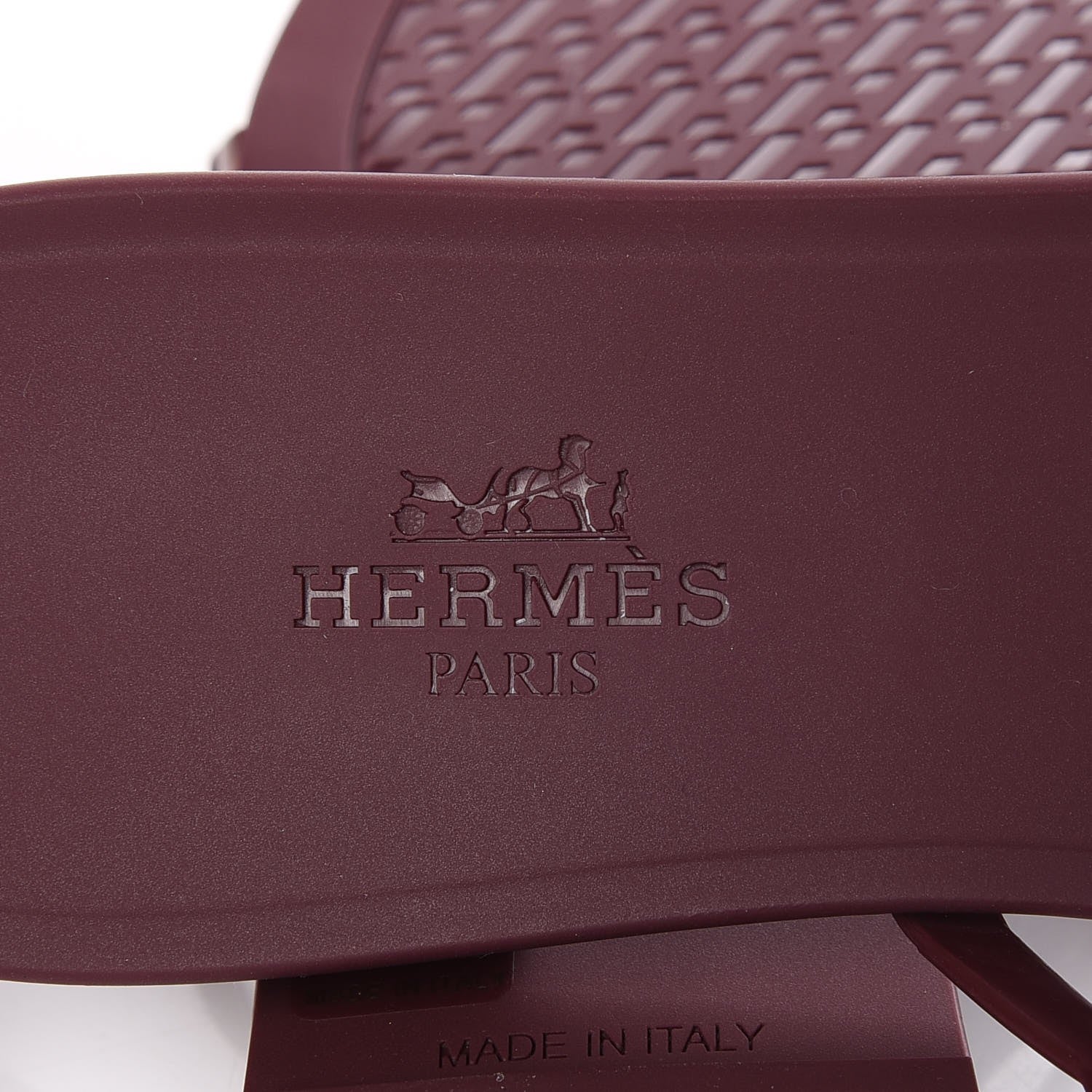 Hermes Rubber Chaine d' Ancre Rivage Sandals 37 Bordeaux 7 of 8