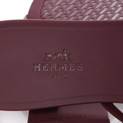 Hermes Rubber Chaine d' Ancre Rivage Sandals 37 Bordeaux 7 of 8