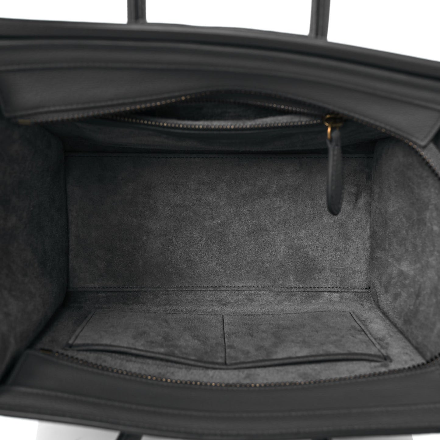 Baby Drummed Calfskin Micro Luggage Kohl