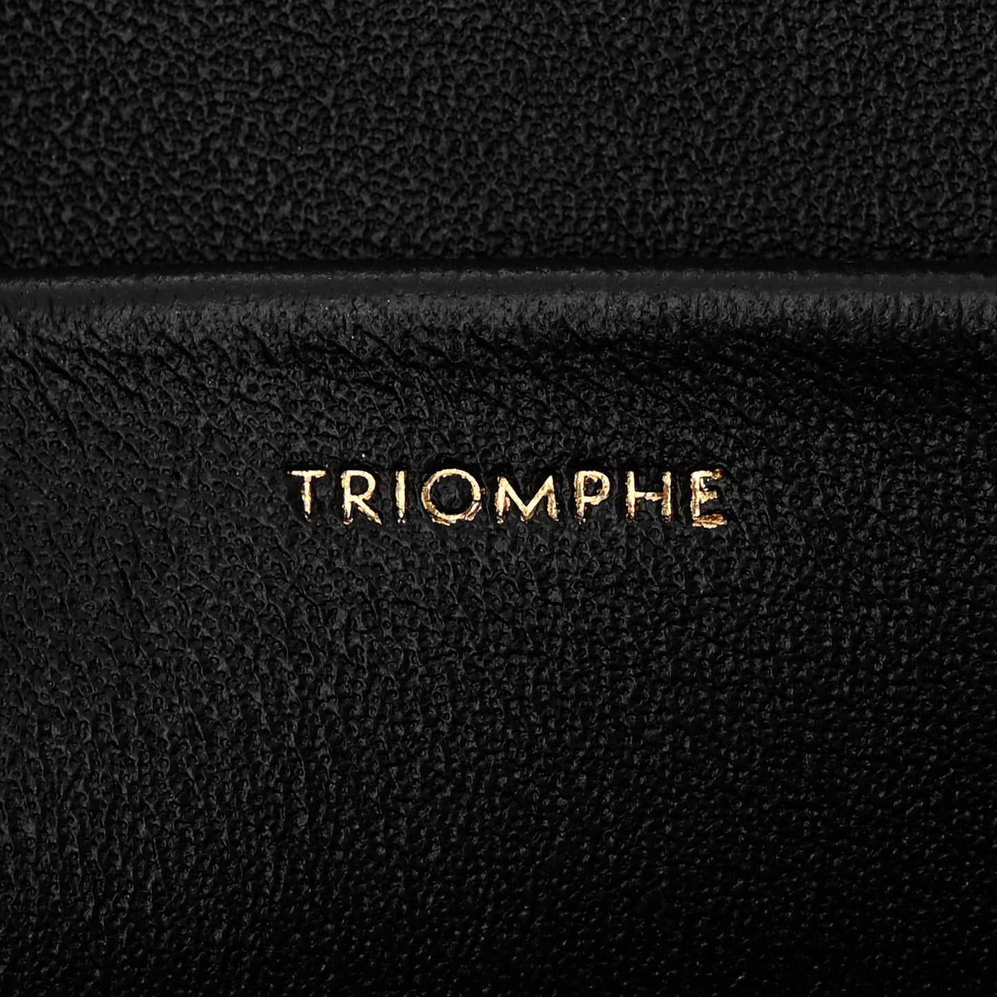 Shiny Calfskin Triomphe Shoulder Bag Black