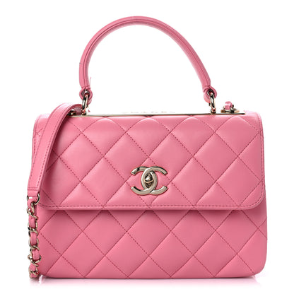 Chanel Lambskin Quilted Small Trendy CC Flap Dual Handle Bag Light Pink 1 of 17