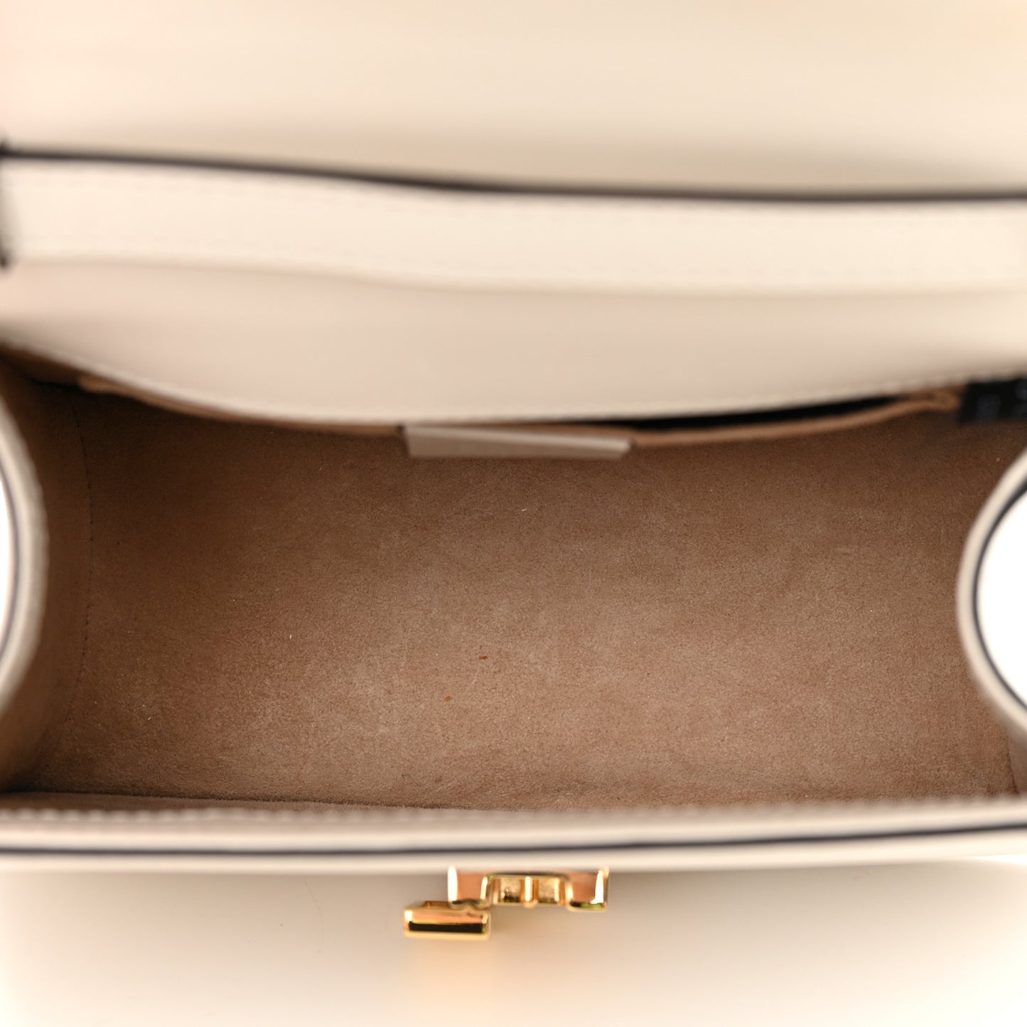 Calfskin Mini Sylvie Top Handle Bag White