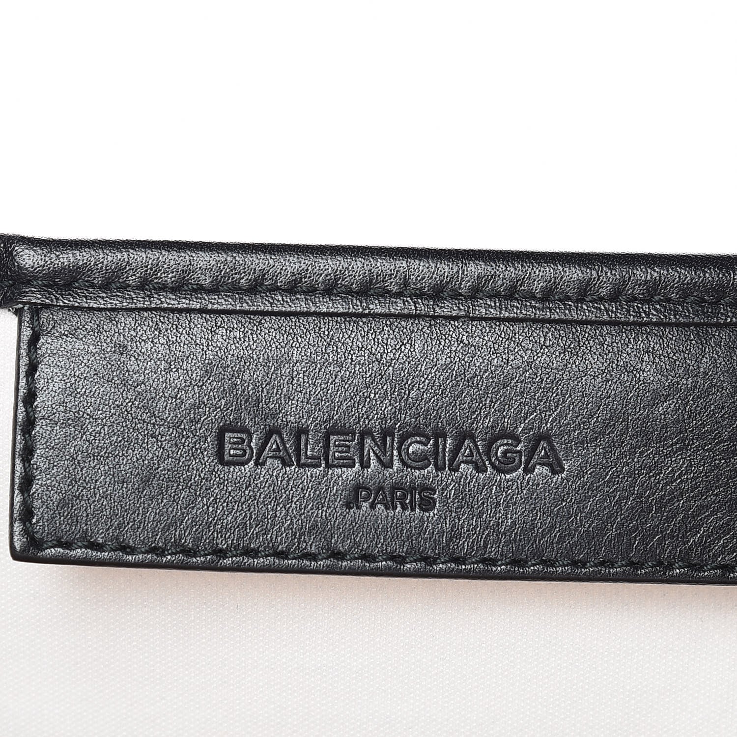 Balenciaga Cotton Canvas Calfskin M Navy Cabas Natural Black 7 of 15