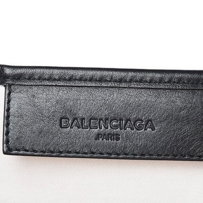 Balenciaga Cotton Canvas Calfskin M Navy Cabas Natural Black 7 of 15
