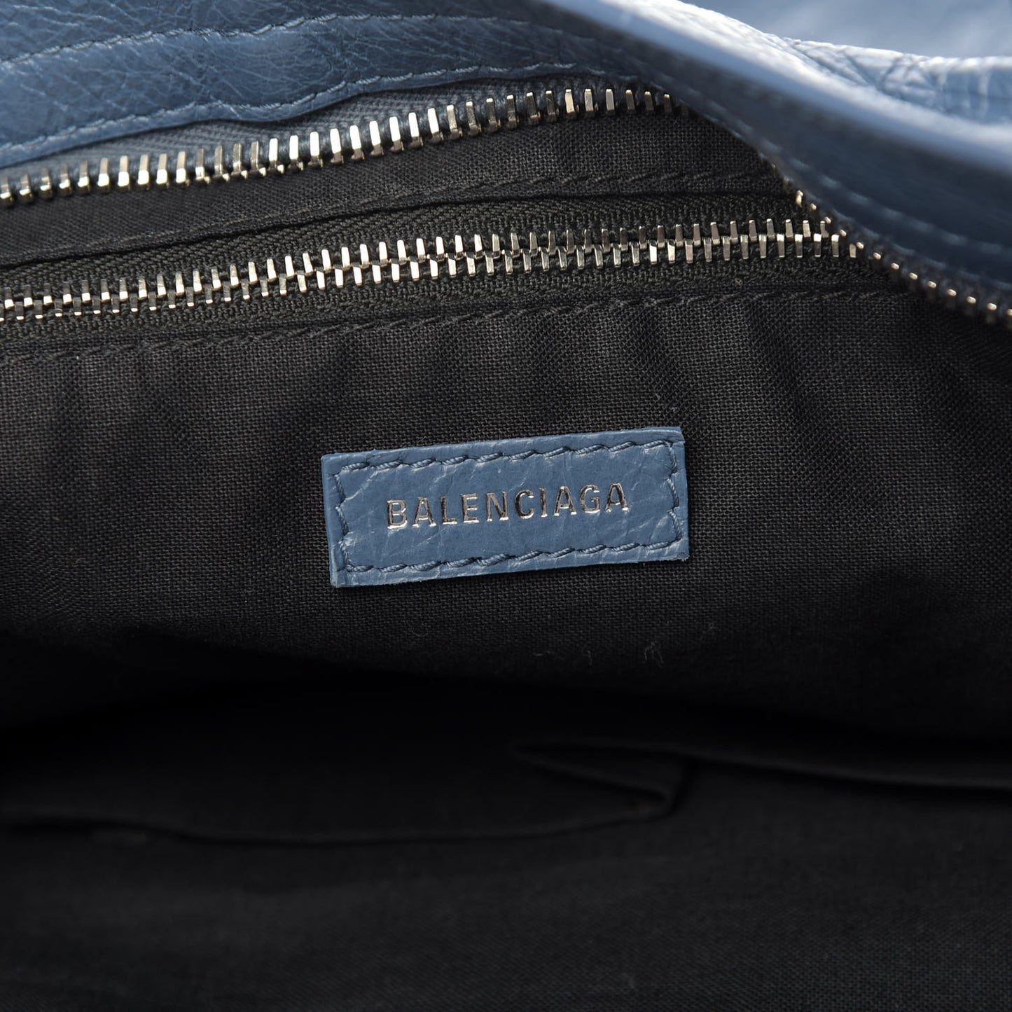 Agneau Classic Silver Hardware City Bleu Persan