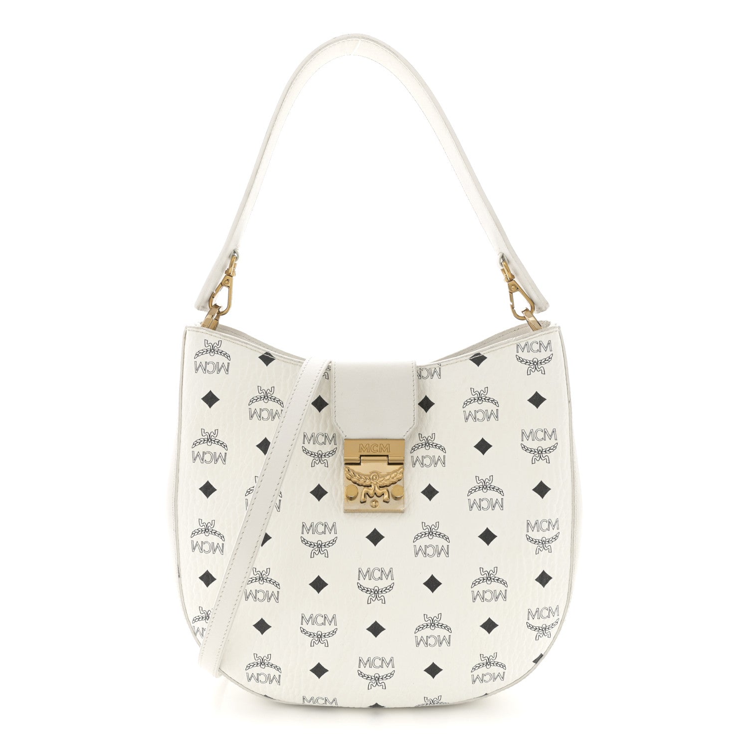 MCM Visetos Patricia Hobo White 1 of 13