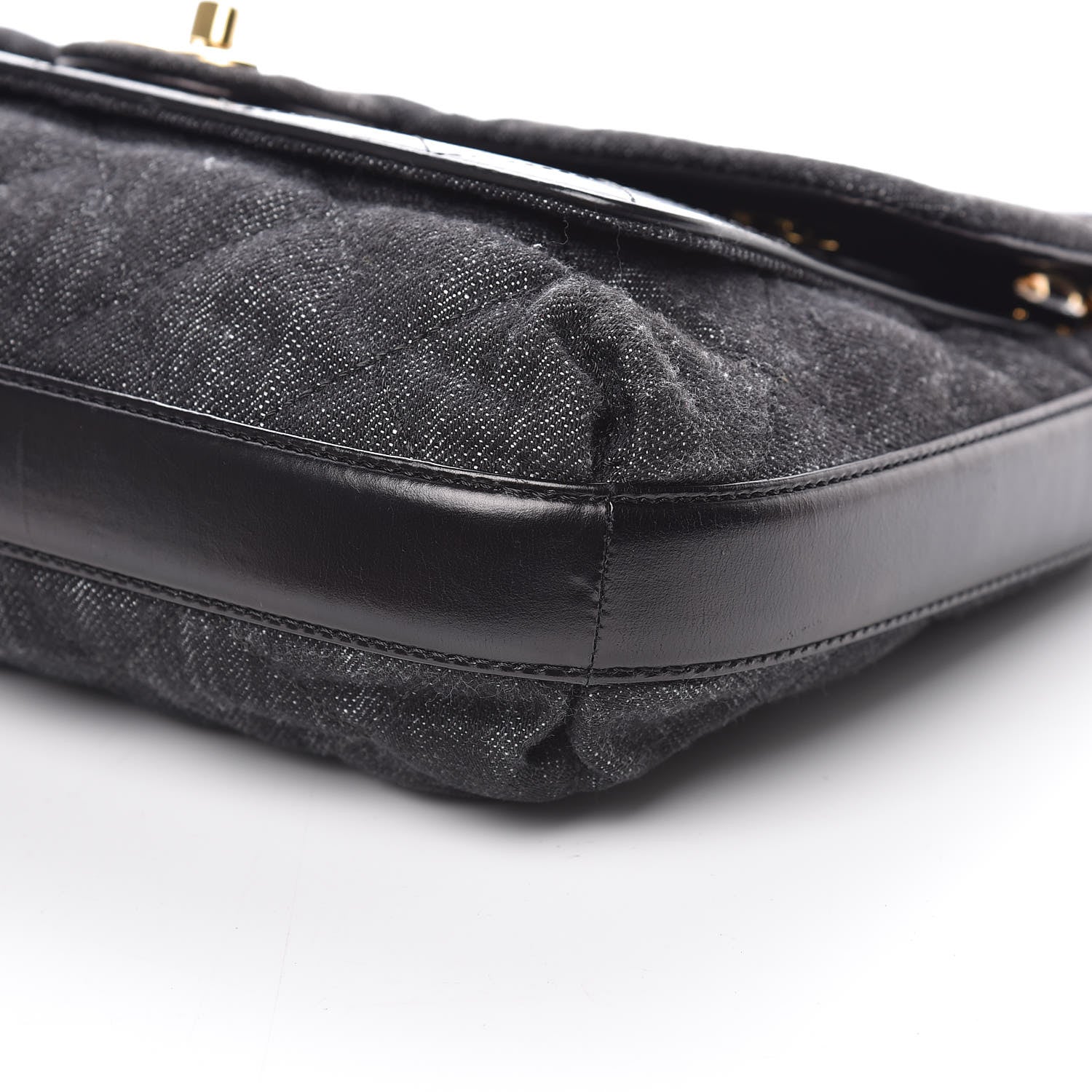 Chanel Denim Calfskin Quilted Small Flap Black 6 of 10
