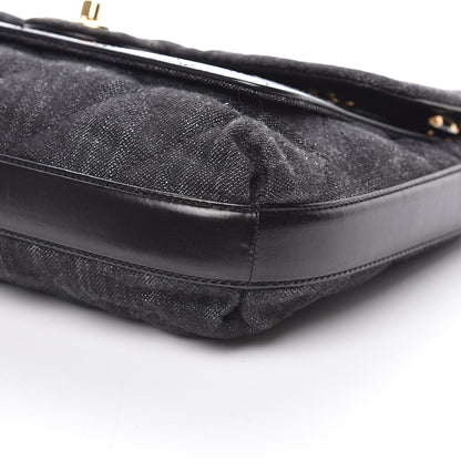 Chanel Denim Calfskin Quilted Small Flap Black 6 of 10