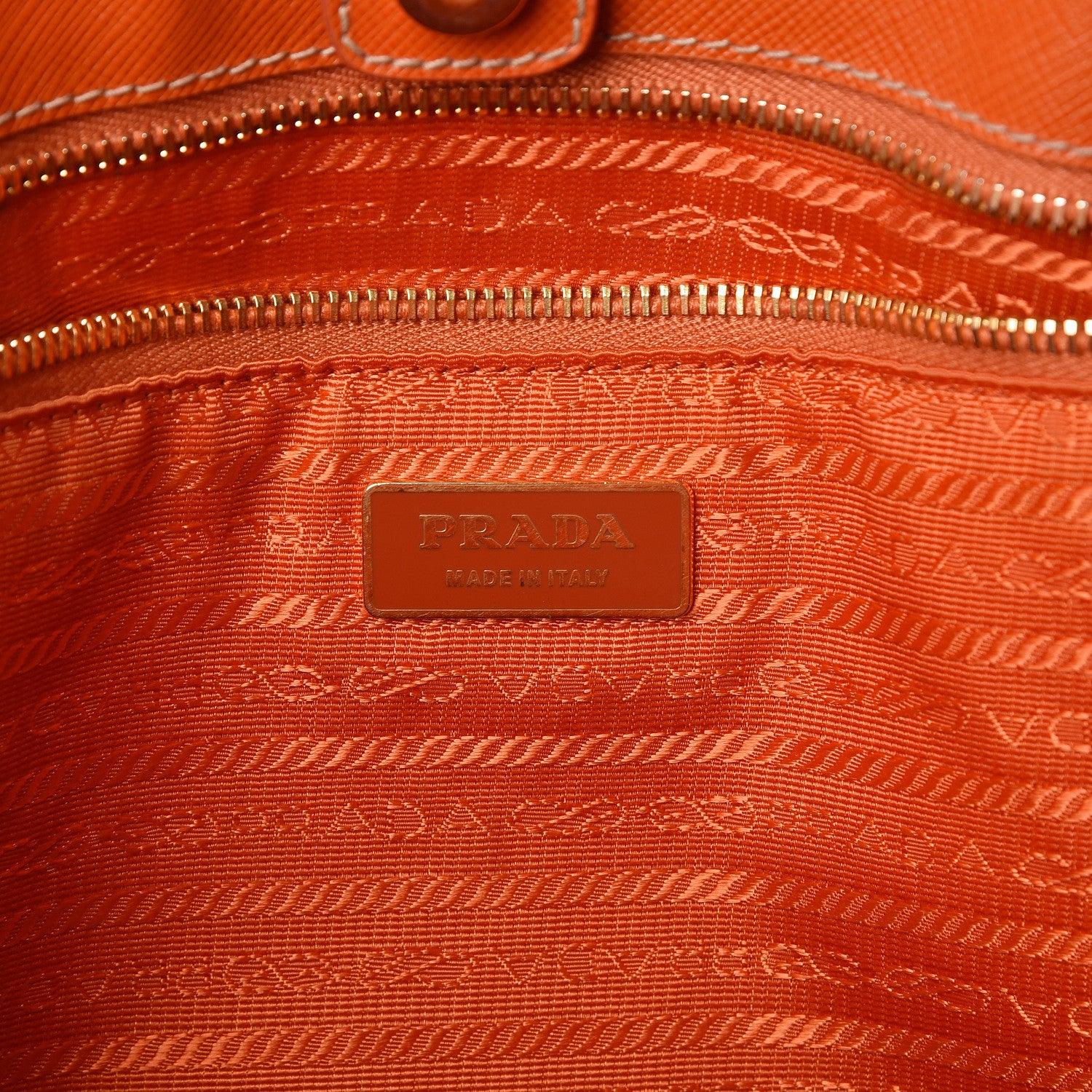 Prada Saffiano Lux Large Tote Papaya 6 of 16