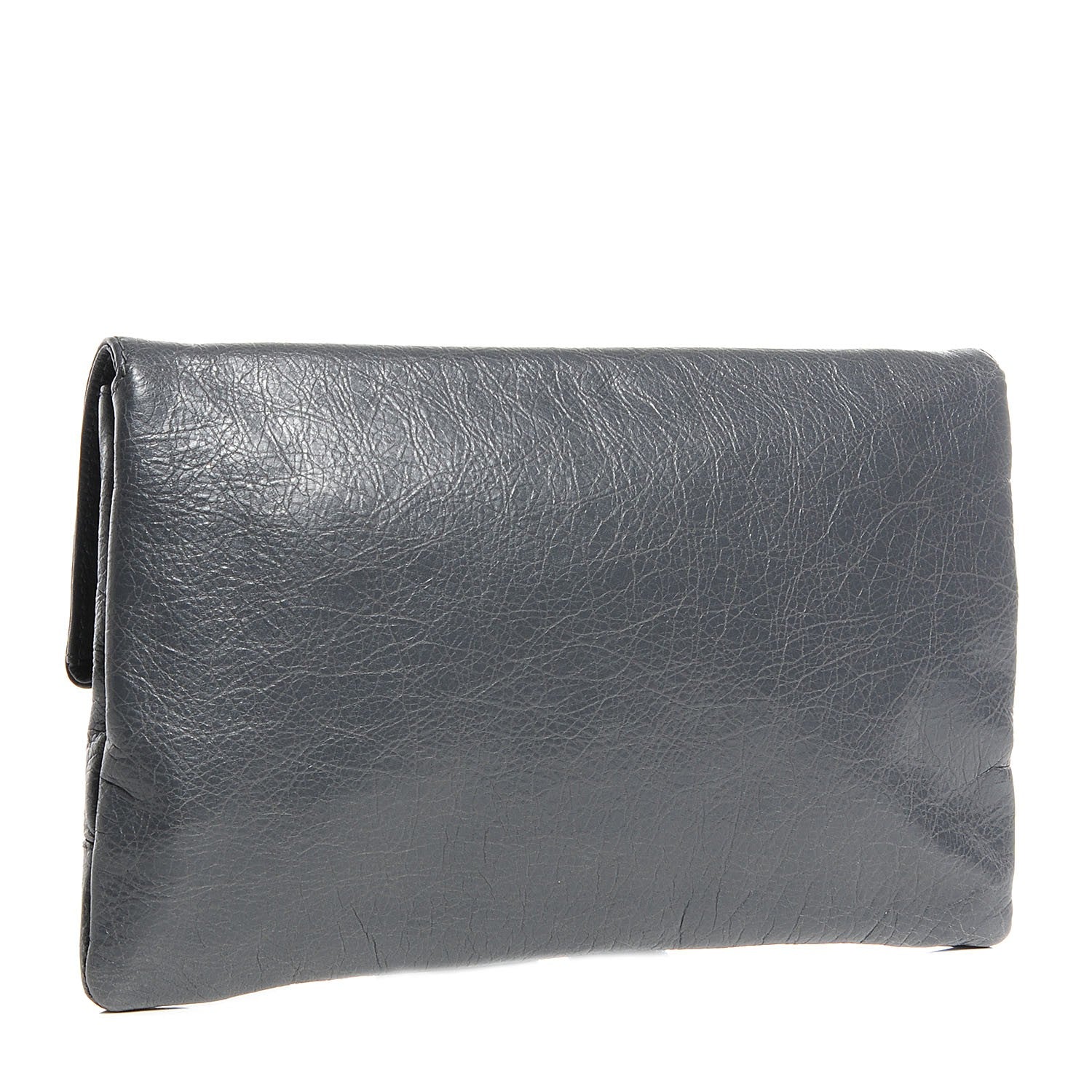 Balenciaga Agneau Giant 12 Silver Hardware Envelope Clutch Gris Tarmac 3 of 10