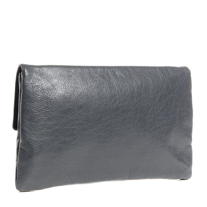 Balenciaga Agneau Giant 12 Silver Hardware Envelope Clutch Gris Tarmac 3 of 10
