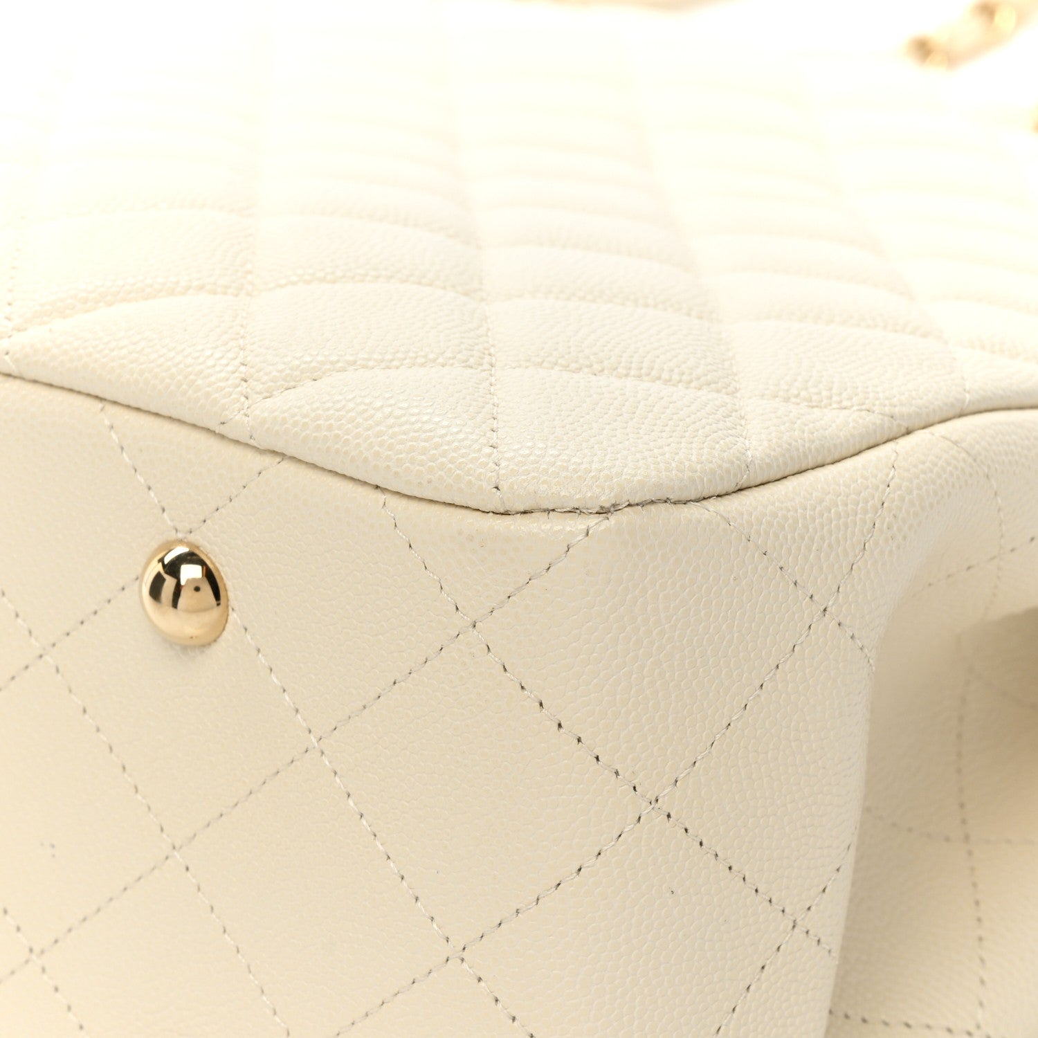 Chanel Caviar Quilted Large Classic Shopping Tote White 13 of 16