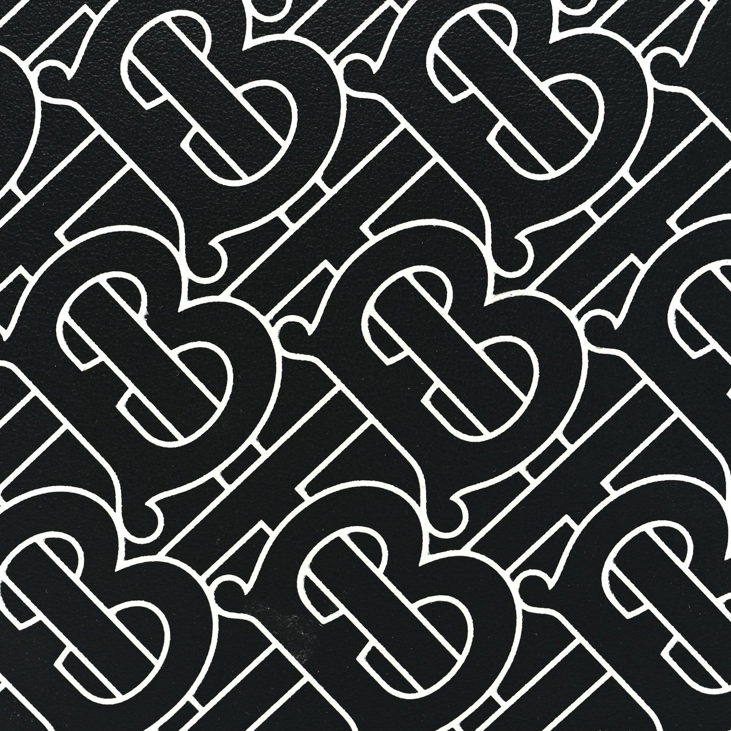 Calfskin Embossed TB Print Bi-Fold Wallet Black White