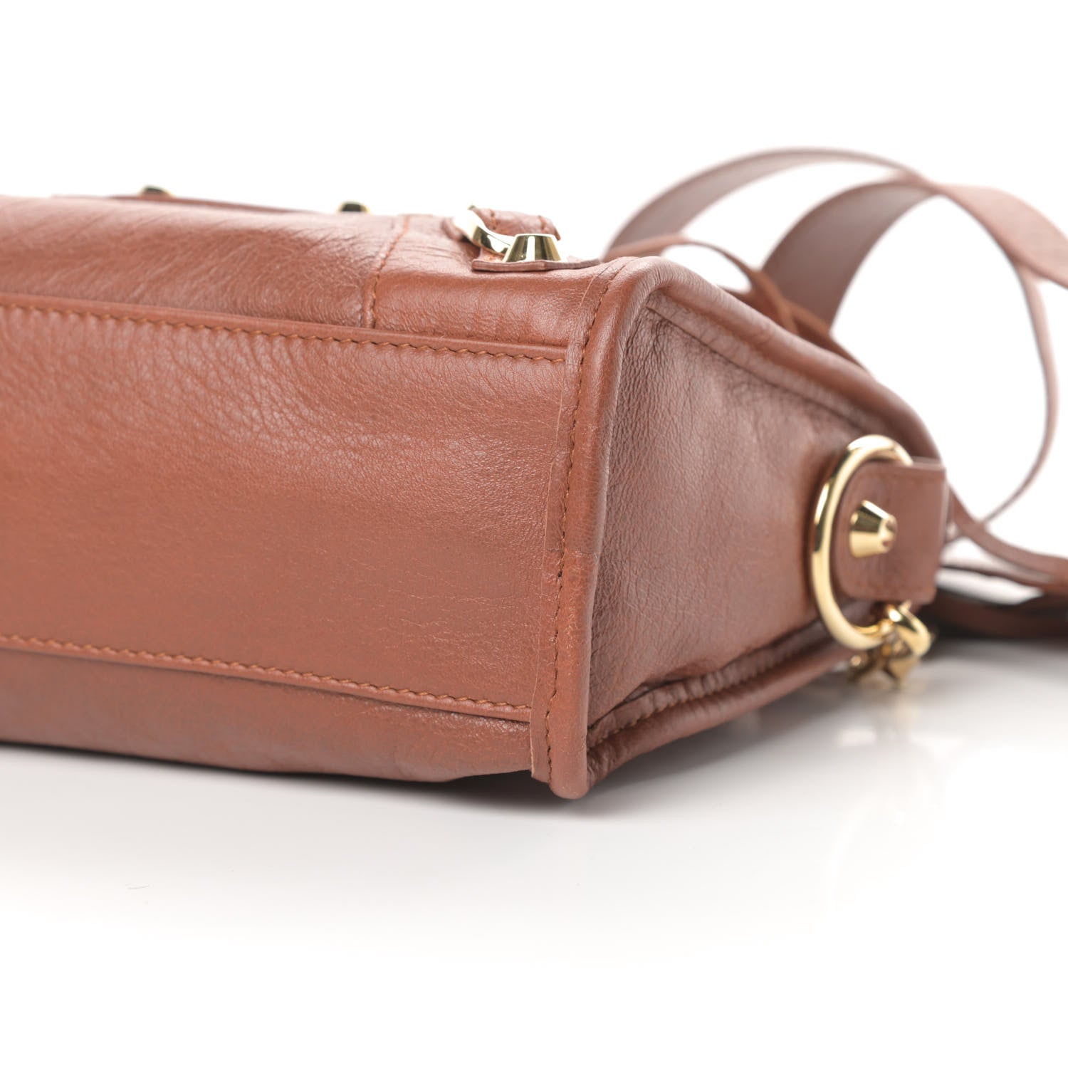 Balenciaga Agneau Classic Gold Hardware Mini City Marron Cognac 10 of 10