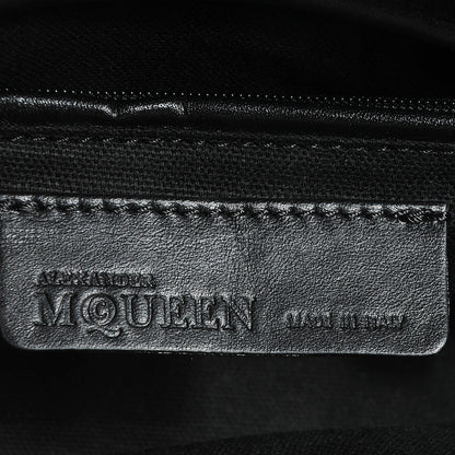 Alexander McQueen Calfskin Studded Mini Padlock Tote Black White 7 of 8
