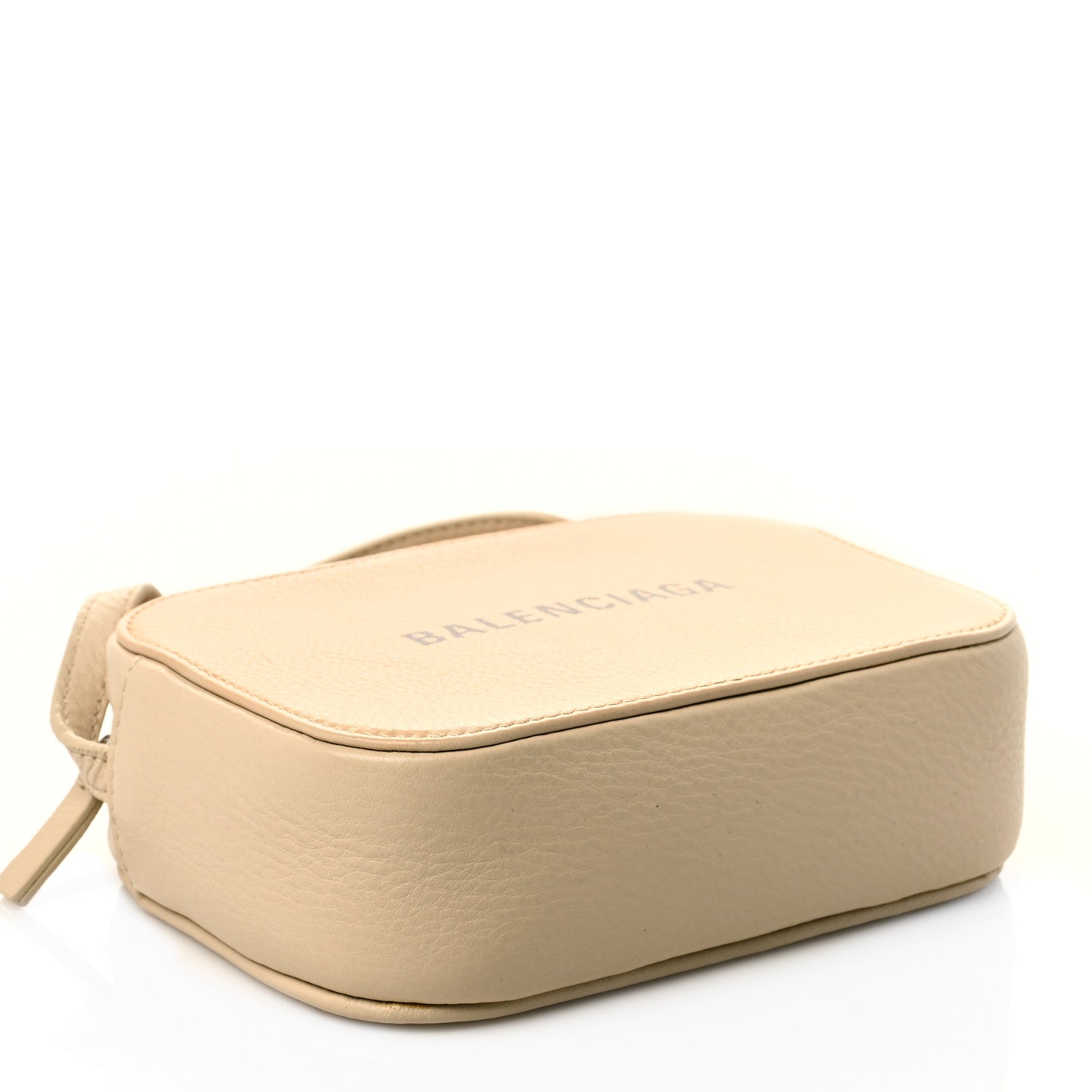 Balenciaga Calfskin Logo XS Everyday Camera Bag Light Beige Black 4 of 10