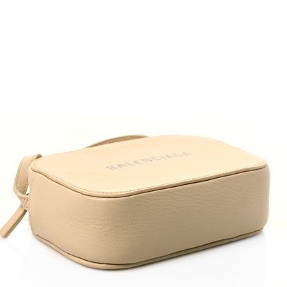 Balenciaga Calfskin Logo XS Everyday Camera Bag Light Beige Black 4 of 10