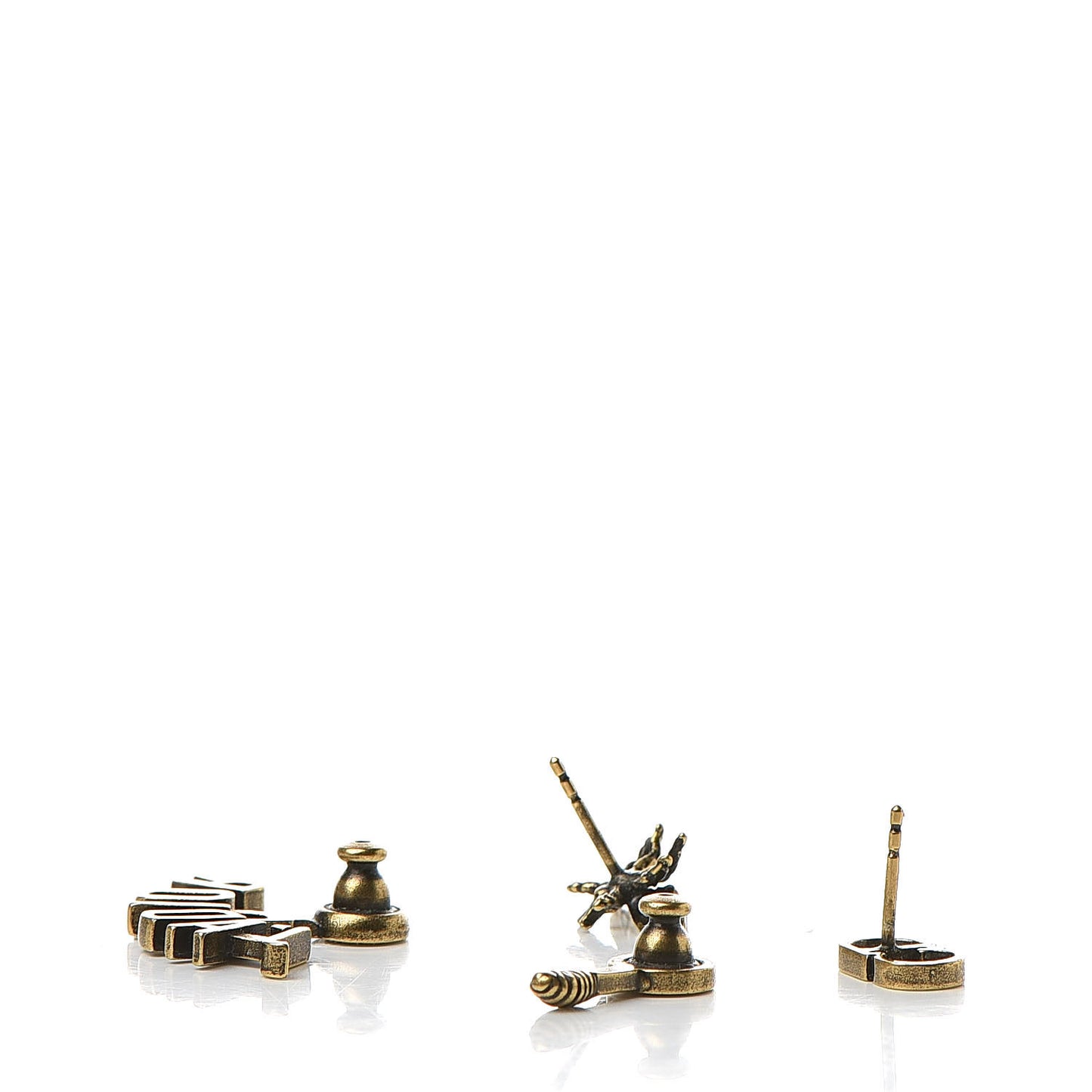 Metal J'Adior Earrings Aged Gold
