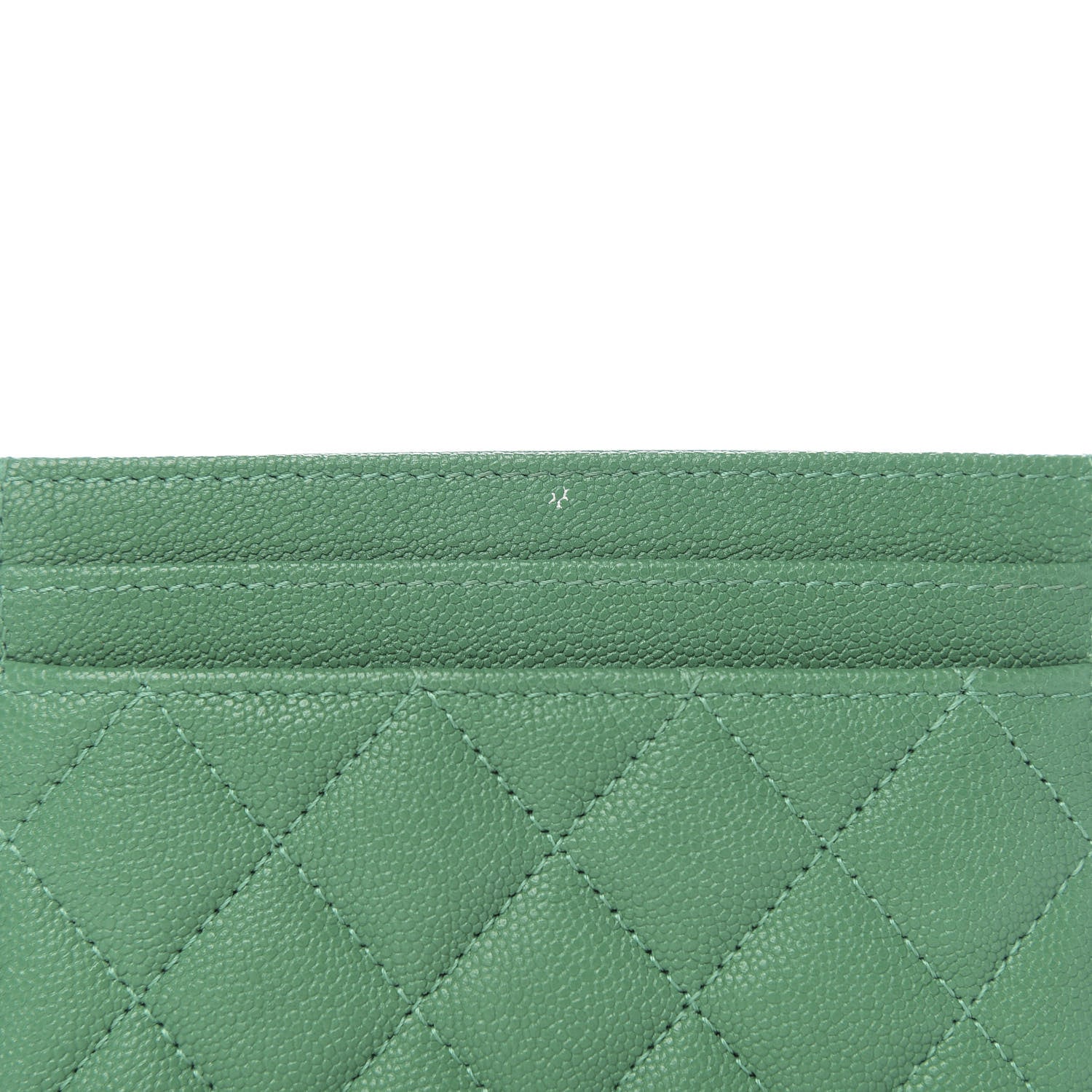 Chanel Caviar Quilted Boy Card Holder Green 8 of 9