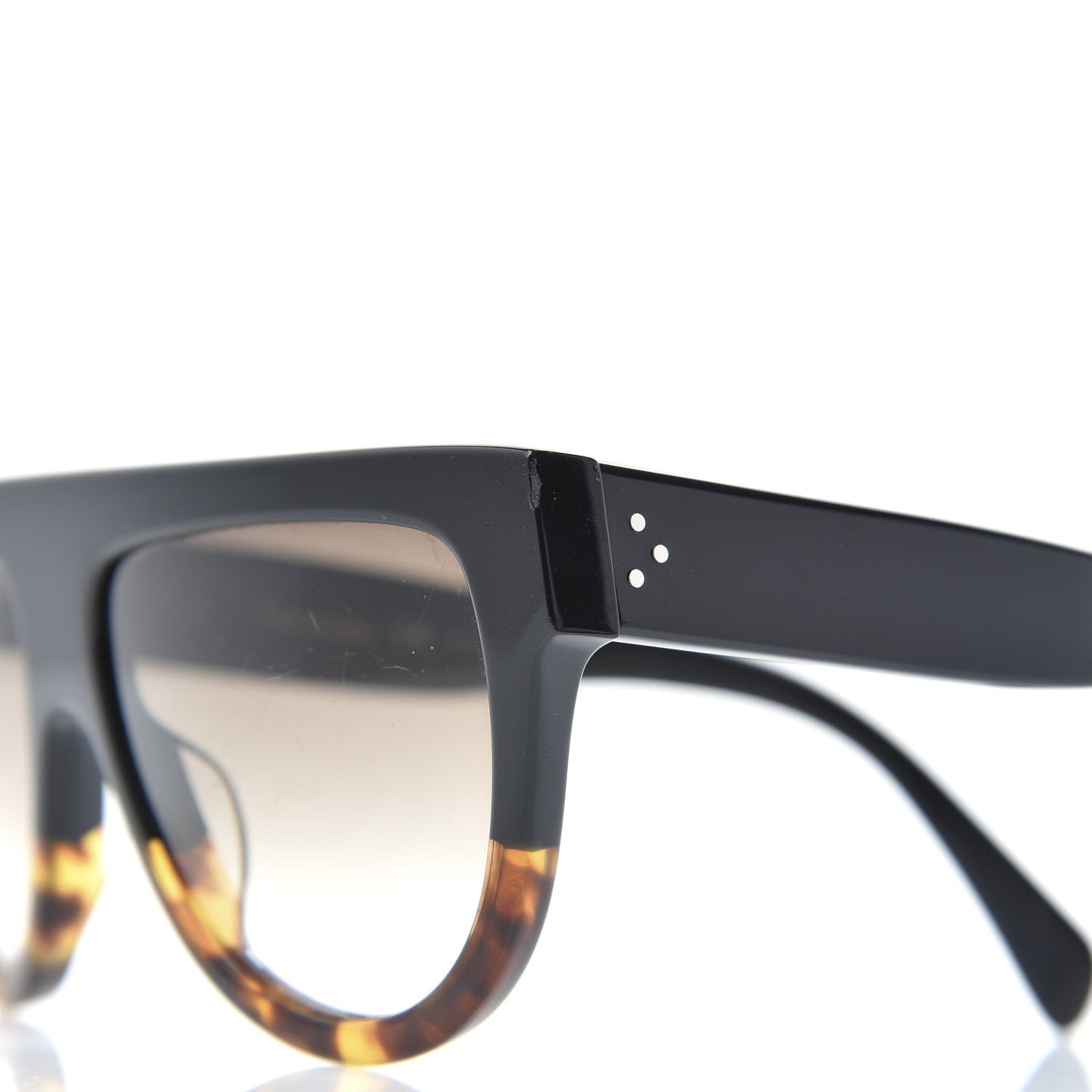 Celine Shadow Sunglasses CL 41026/S Black Havana 8 of 8