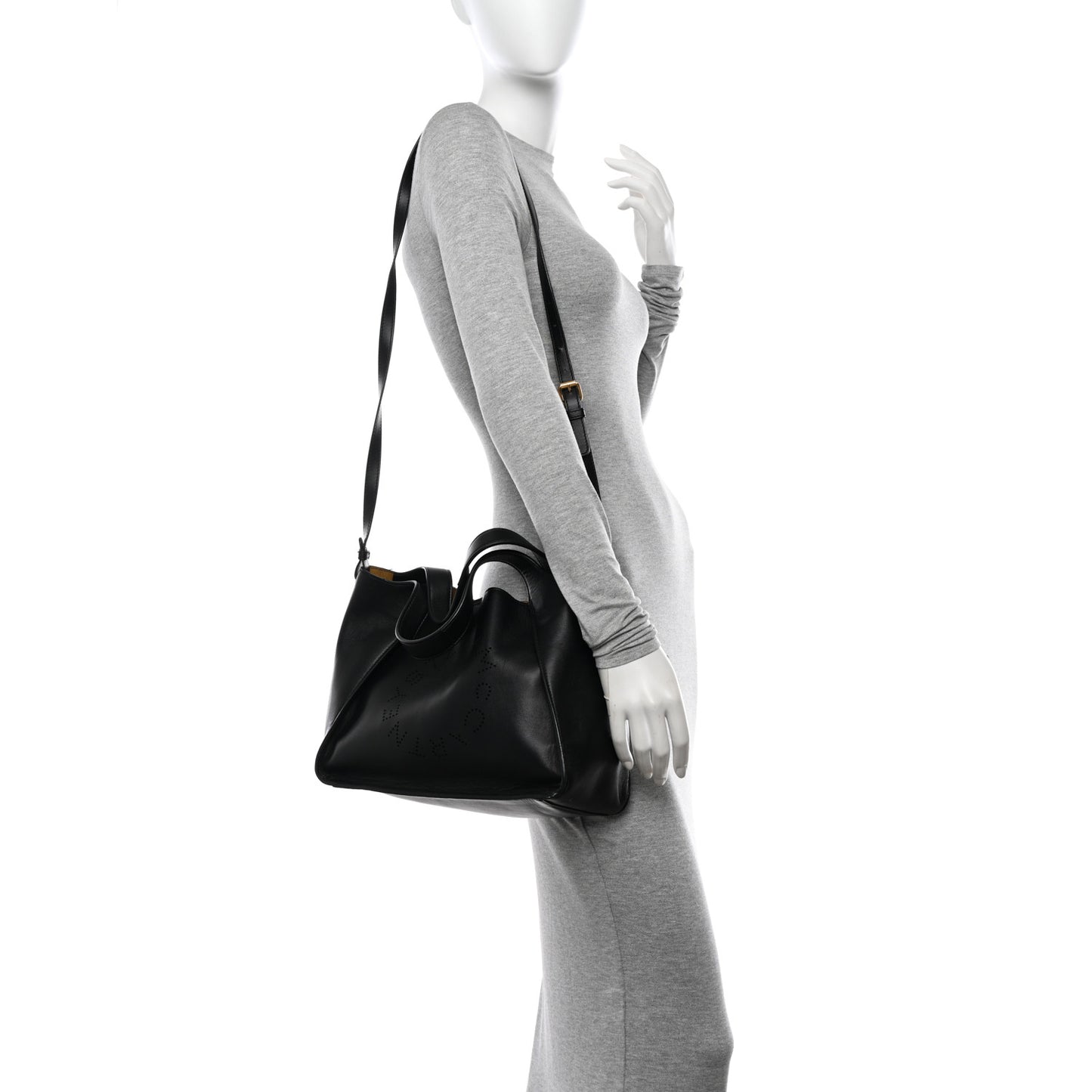 Eco Alter Nappa East West Perforated Tote Black