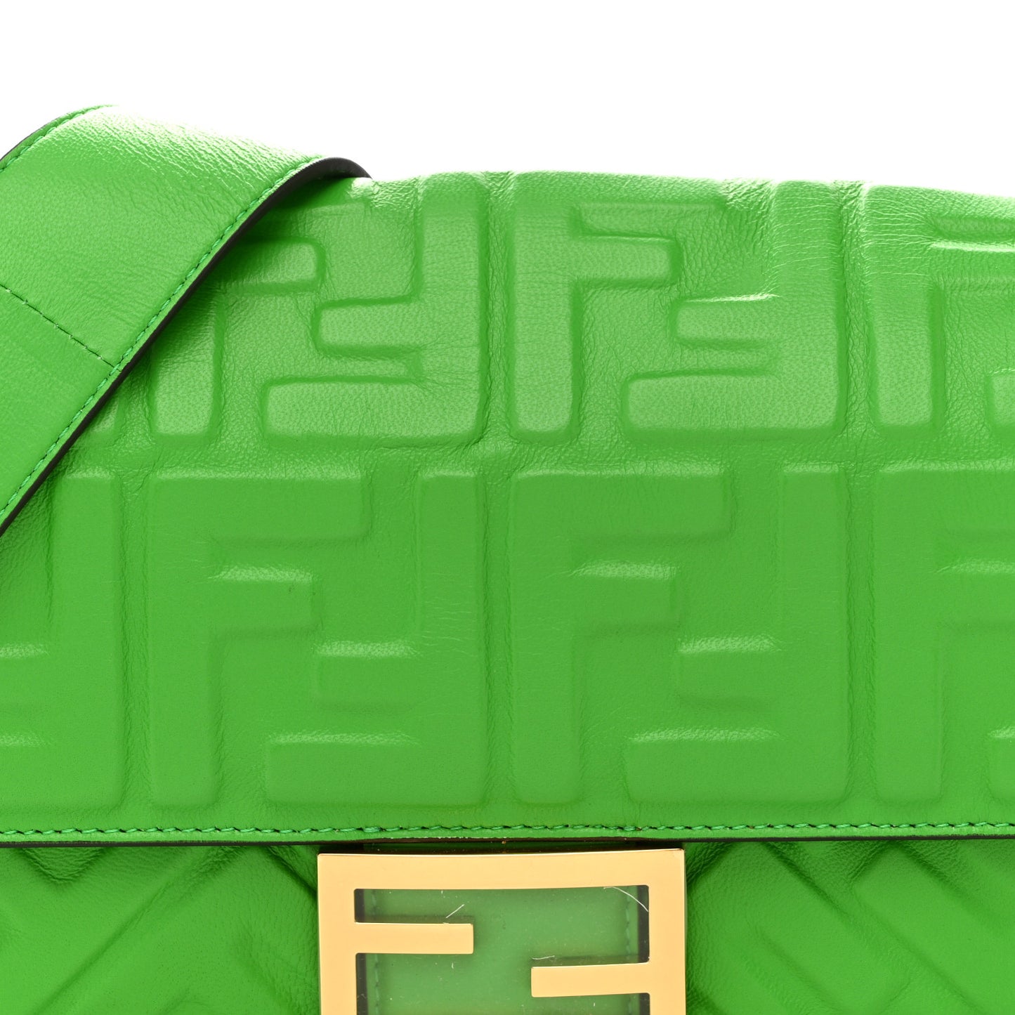 Nappa FF 1974 Embossed Baguette Tomatillo