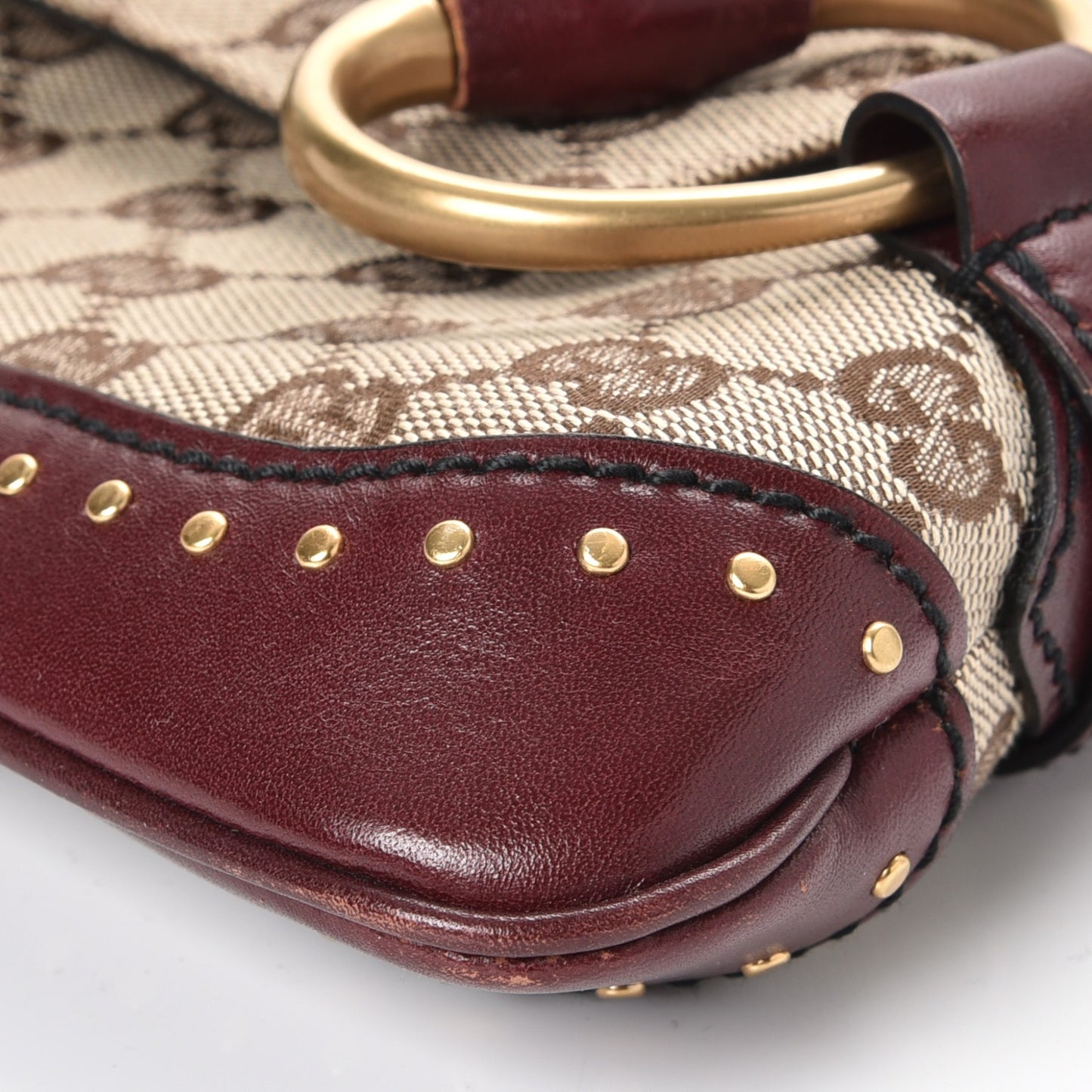 Monogram Studded Horsebit Clutch
