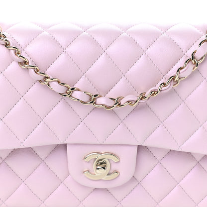 Chanel Iridescent Calfskin Quilted Medium Double Flap Light Pink 8 of 10