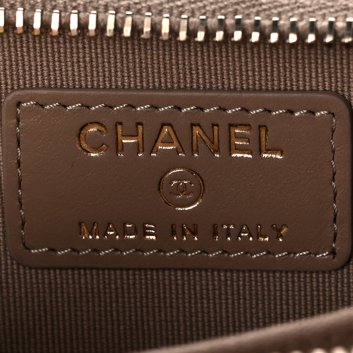 Chanel Caviar Quilted Zip Card Holder Beige 6 of 10