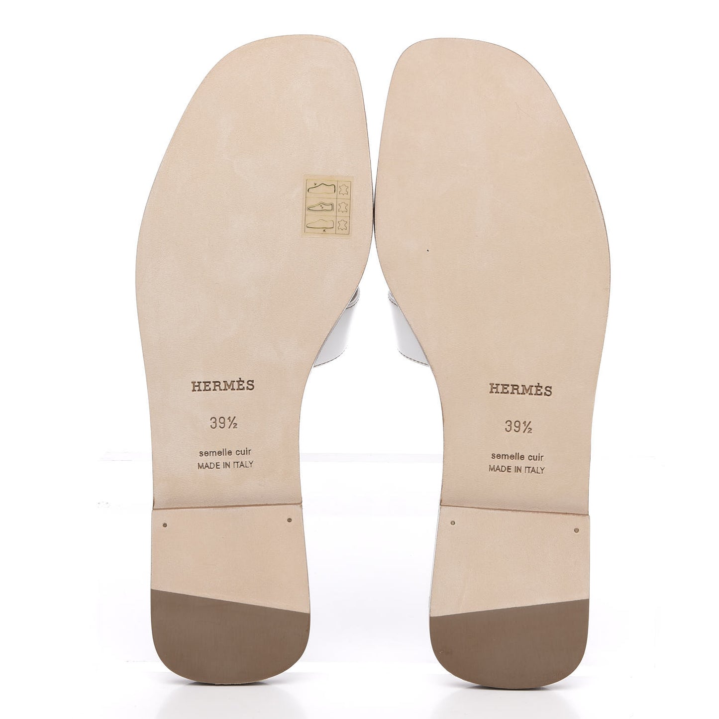 Box Calfskin Oran Sandals 39.5 White