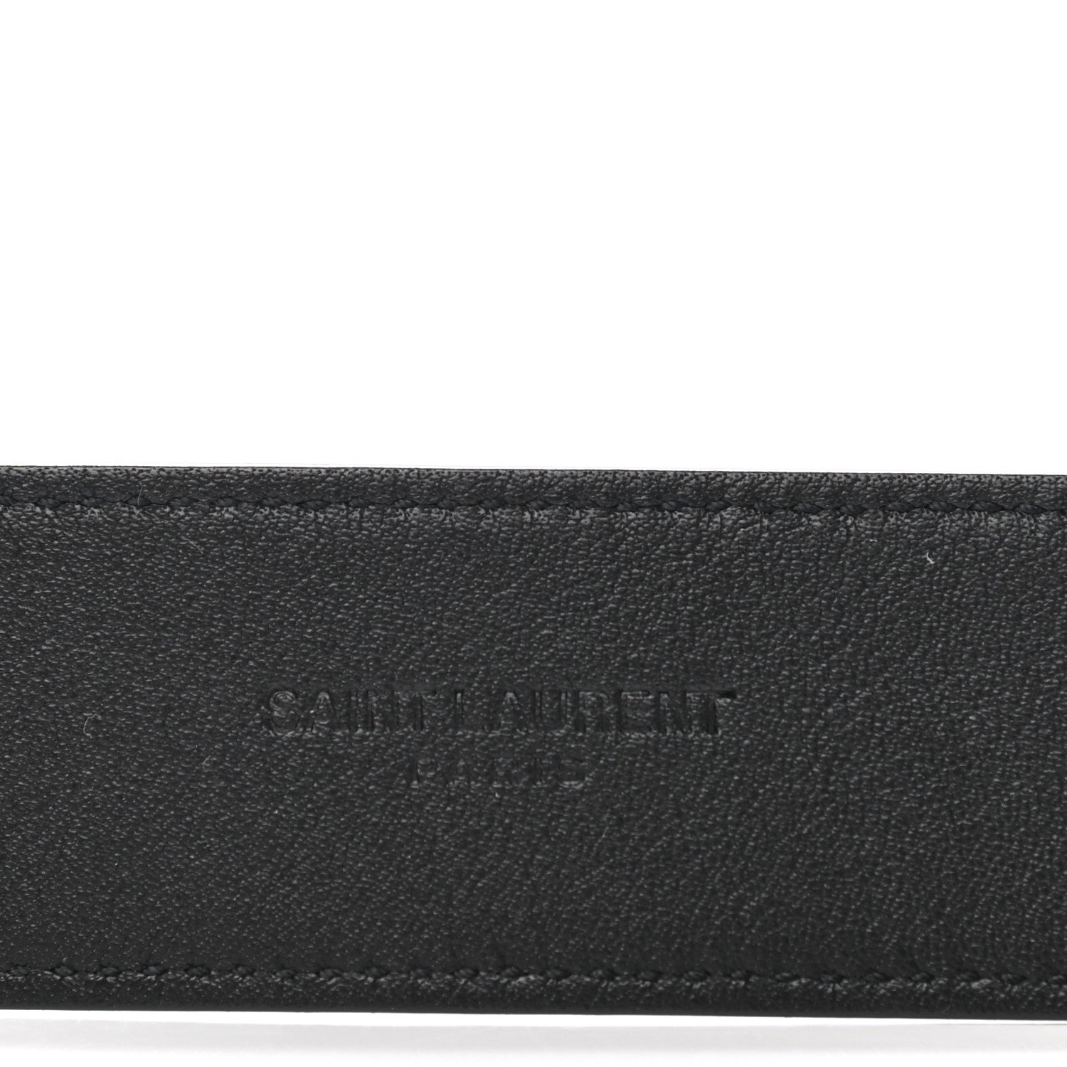 Saint Laurent Smooth Calfskin Monogram Square Buckle Belt 75 30 Black 3 of 7