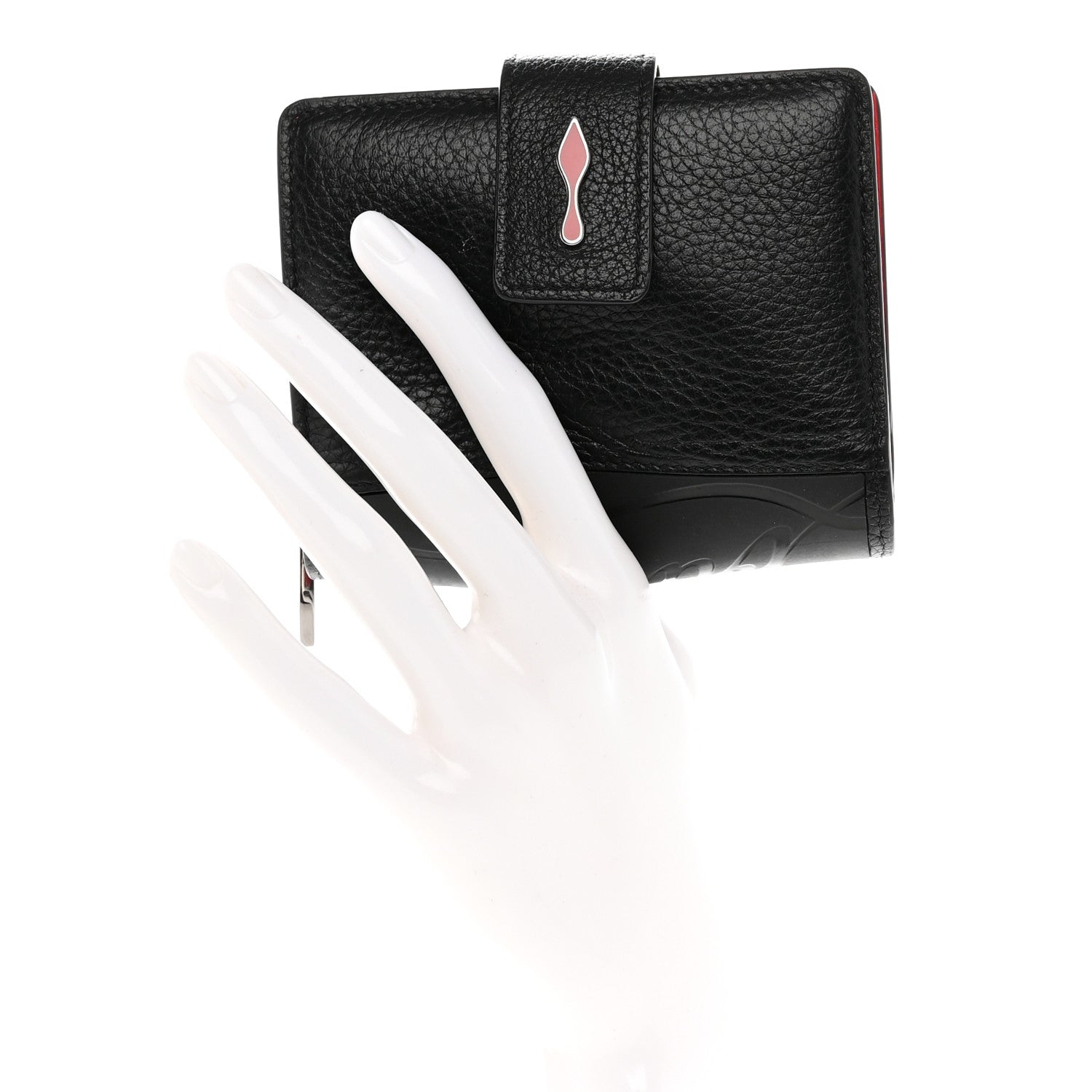 Christian Louboutin Calfskin Mini Paloma Wallet Black 2 of 12