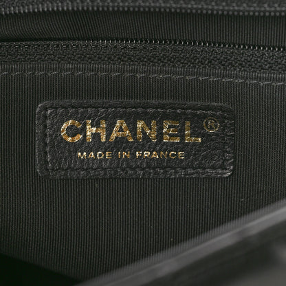 Chanel Crumpled Calfskin Quilted Large Chain All Over Flap Bag Black 6 of 11
