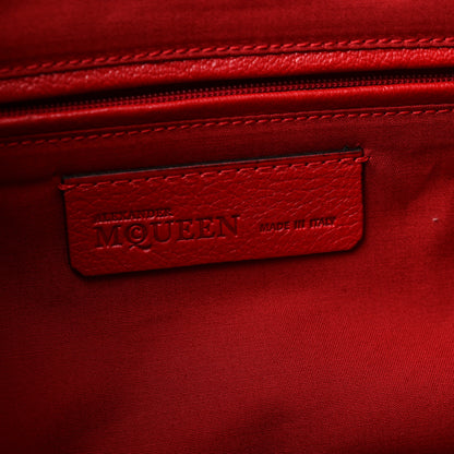 Alexander McQueen Silk De Manta Clutch Red 6 of 7